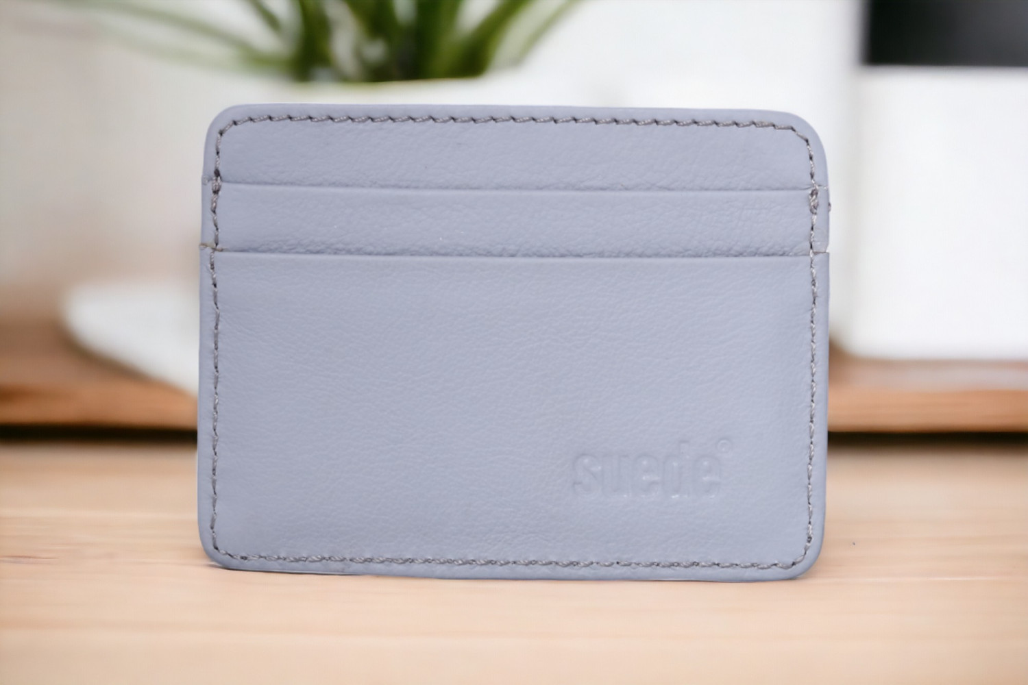Genuine Leather Card Holder White
