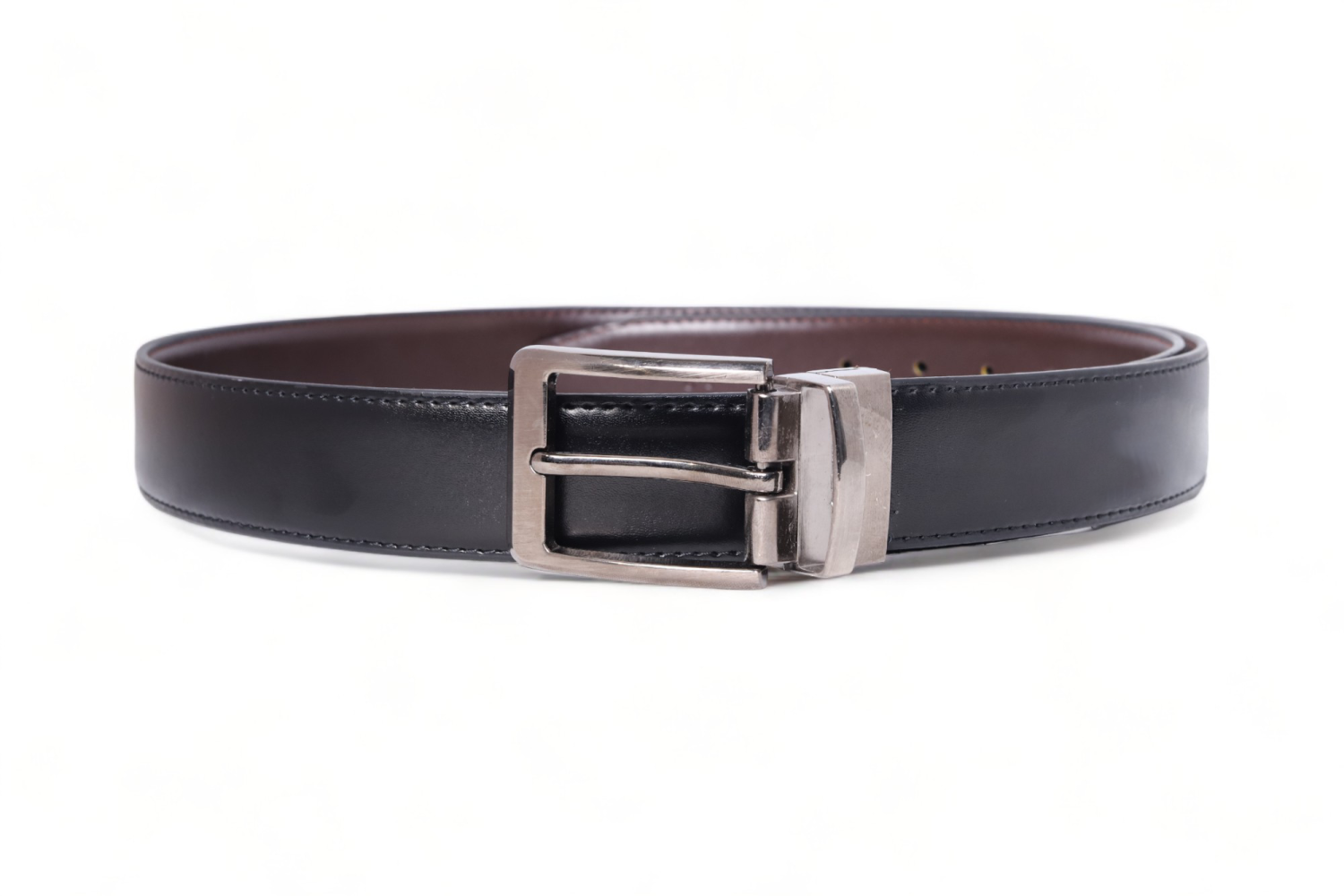 Handmade Mens black leather belt