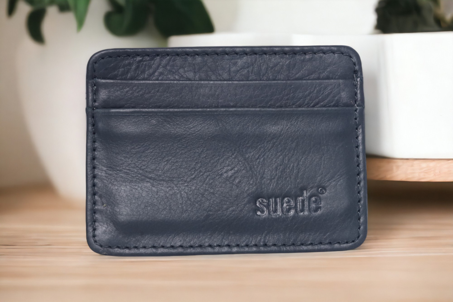Genuine Leather Card Holder Black