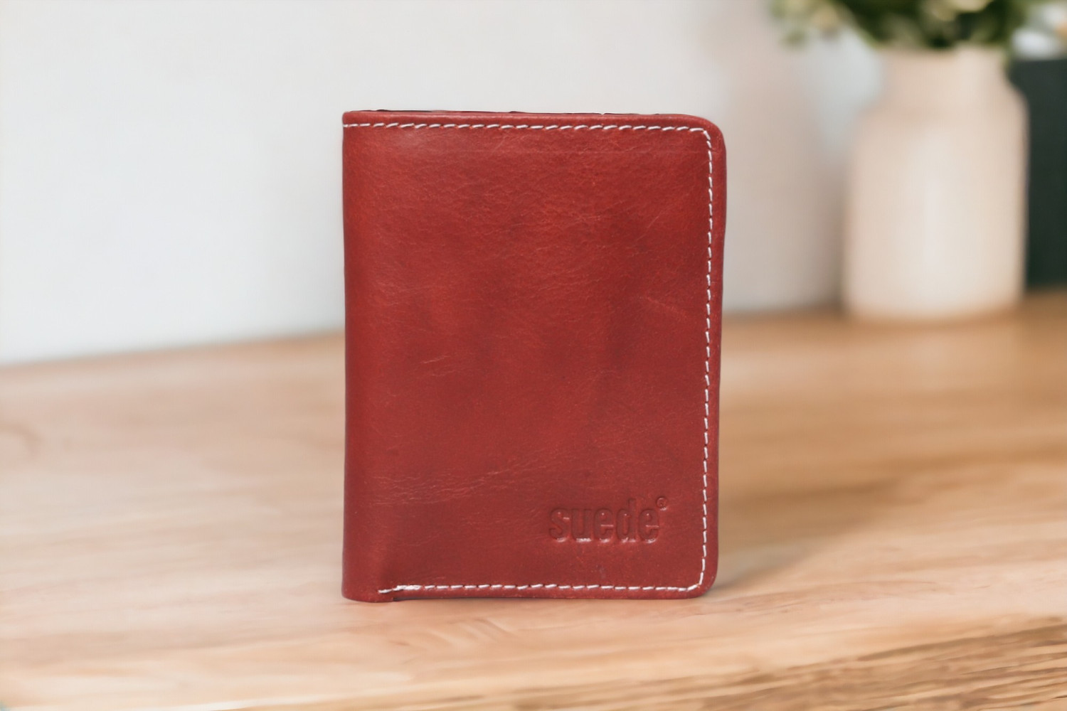 Genuine Leather Card Holder-Wallet in Brown
